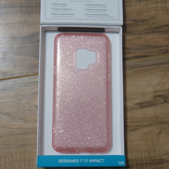 Samsung Galaxy S9 clear glitter phone case - Picture 4 of 6